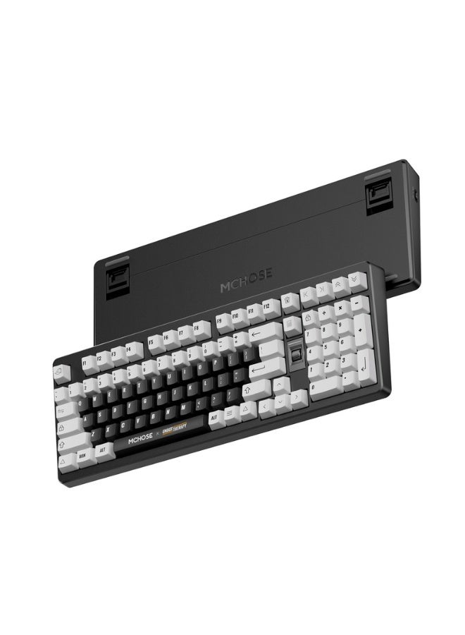 MCHOSE x Unbox Therapy UT98 98% Wireless Mechanical Keyboard – Silent Peach V3 Switch, Gasket Mount, Triple-Mode (Bluetooth 5.0 / 2.4 GHz / USB-C), 10,000 mAh Battery, RGB Backlight, Volume Dial, Multi-OS, Classic Therapy | HW-UT98-2 - Image 3